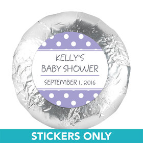 Baby Shower 1.25" Sticker Polka Dot (48 Stickers)