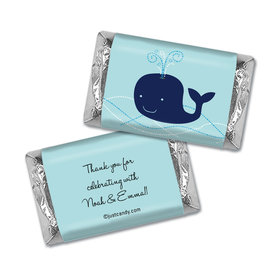Baby Shower Personalized Hershey's Miniatures Wrappers Whale