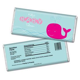 Baby Shower Personalized Chocolate Bar Whale