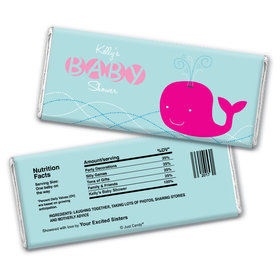 Baby Shower Personalized Chocolate Bar Wrappers Whale