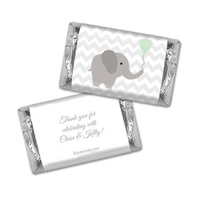 Baby Shower Personalized Hershey's Miniatures Wrappers Chevron Dots Elephant