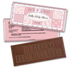 Baby Shower Personalized Embossed Chocolate Bar Quilt