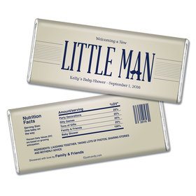 Baby Shower Personalized Chocolate Bar Little Man