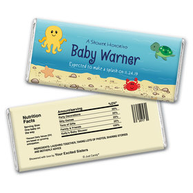 Baby Shower Personalized Chocolate Bar Wrappers Ocean Octopus Deep Sea Bubbles