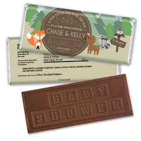 Baby Shower Personalized Embossed Chocolate Bar Fox, Deer, Forest Animals