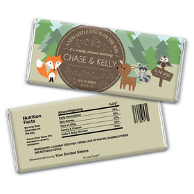 Baby Shower Personalized Chocolate Bar Wrappers Fox, Deer, Forest Animals