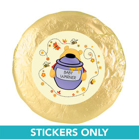 Baby Shower 1.25" Sticker Honey Pooh (48 Stickers)