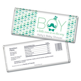 Baby Shower Personalized Chocolate Bar Mustache Bash