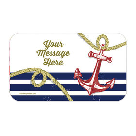 Nautical Personalized Rectangular Stickers (18 Stickers)