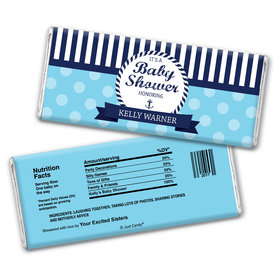 Baby Shower Personalized Chocolate Bar Wrappers Nautical Anchor