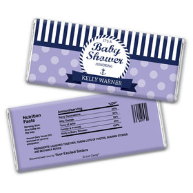 Baby Shower Personalized Chocolate Bar Wrappers Nautical Anchor