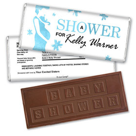 Baby Shower Personalized Embossed Chocolate Bar Expecting