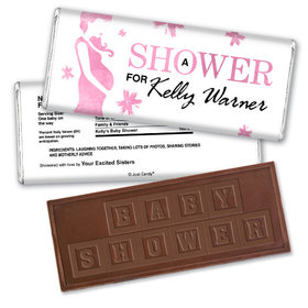 Baby Shower Personalized Embossed Chocolate Bar Expecting