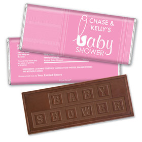 Baby Shower Personalized Embossed Chocolate Bar Baby Pin