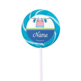 Shower with Love Boy Personalized 2" Lollipops (24 Pack)
