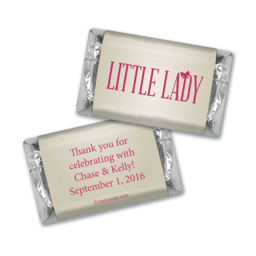 Baby Shower Personalized Hershey's Miniatures Little Lady Bow
