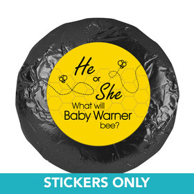 Gender Reveal 1.25" Sticker Baby Bees (48 Stickers)