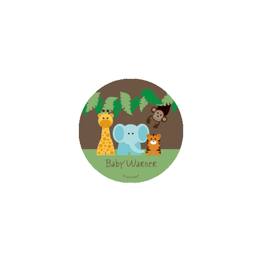 Personalized Baby Shower Jungle Buddies Sticker for Digi Bags