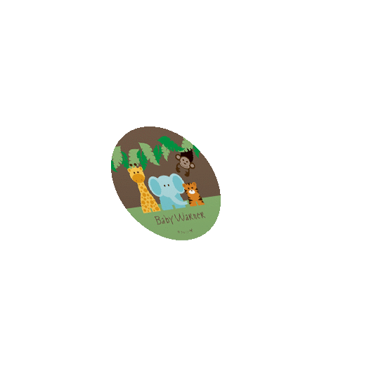 Personalized Baby Shower Jungle Buddies 2" Sticker for Small Mason Jar
