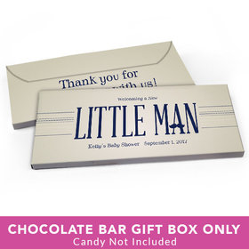 Deluxe Personalized Baby Shower Little Man Candy Bar Favor Box