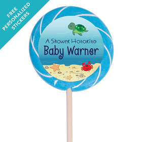 Baby Shower Personalized 3" Swirly Pop Ocean Bubbles (12 Pack)