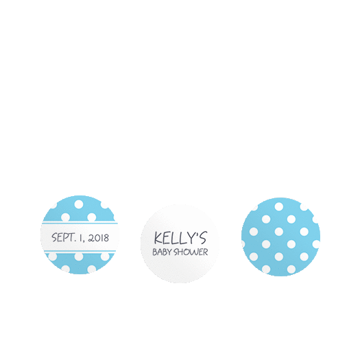 Personalized Baby Shower Polka Dots 3/4" Stickers for Hershey's Kisses