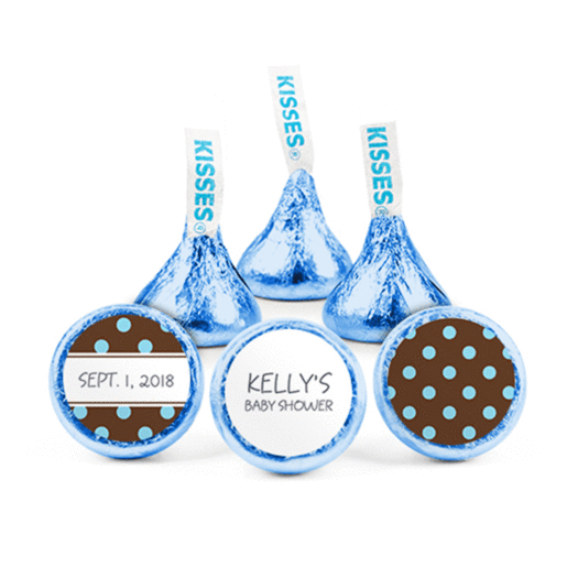 Personalized Baby Shower Polka Dots Hershey's Kisses