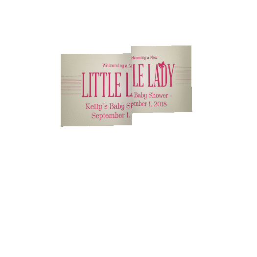 Personalized Baby Shower Little Lady Bow Mint Tin Sticker for Clear Tube