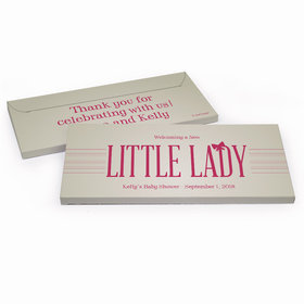 Deluxe Personalized Baby Shower Little Lady Chocolate Bar in Gift Box