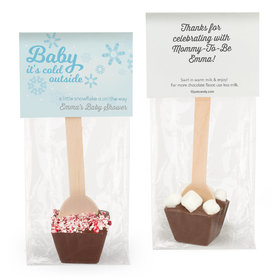Personalized Baby Shower Baby It's Cold Outside Hot Chocolate Spoon