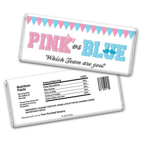 Gender Reveal Baby Shower Banners Personalized Chocolate Bar Wrappers