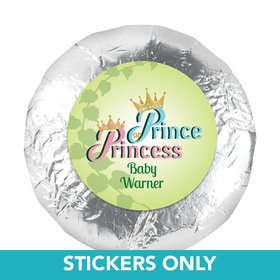 Gender Reveal 1.25" Sticker Prince or Princess (48 Stickers)