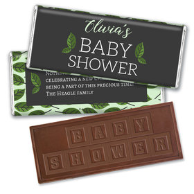 Baby Shower Personalized Embossed Chocolate Bar Little Leaves of Love