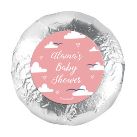 Personalized Cuddly Clouds Baby Shower 1.25" Stickers (48 Stickers)