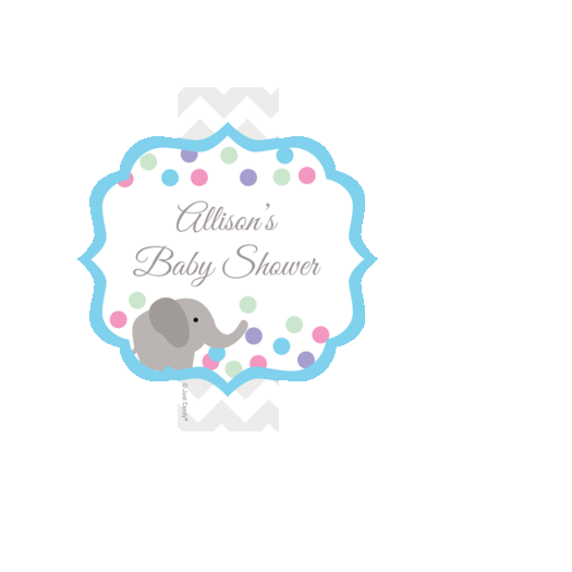 Personalized Baby Shower Ellariffic Quatrefoil Sticker for Bento Box