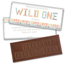 Baby Shower Personalized Embossed Chocolate Bar Wild One
