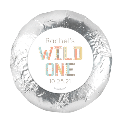 Personalized Wild One Baby Shower 1.25" Stickers (48 Stickers)