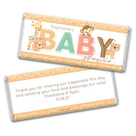 Baby Shower Personalized Chocolate Bar Wrappers Only Safari Snuggles