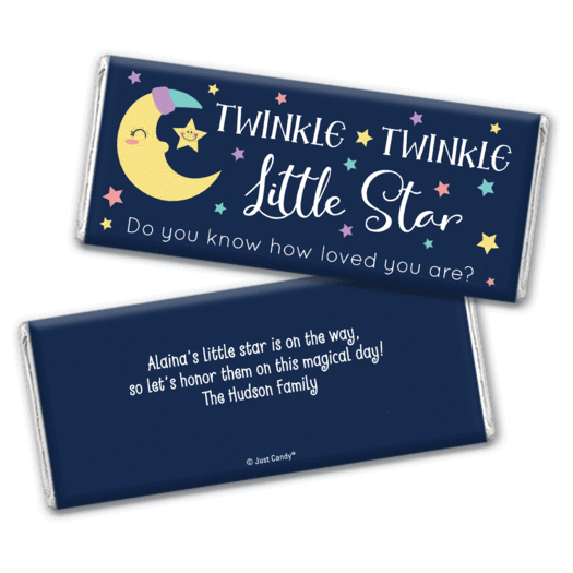 Baby Shower Personalized Chocolate Bar Little Star
