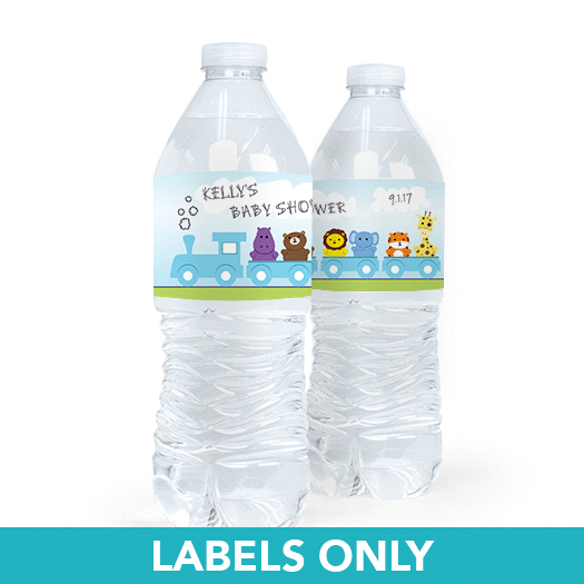 Personalized Baby Shower Baby Express Water Bottle Sticker Labels (5 Labels)