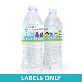 Personalized Baby Shower Baby Express Water Bottle Sticker Labels (5 Labels)
