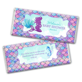 Baby Shower Personalized Chocolate Bar Mermaid