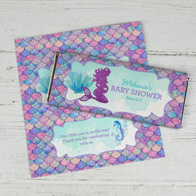 Baby Shower Personalized Chocolate Bar Wrappers Only Mermaid