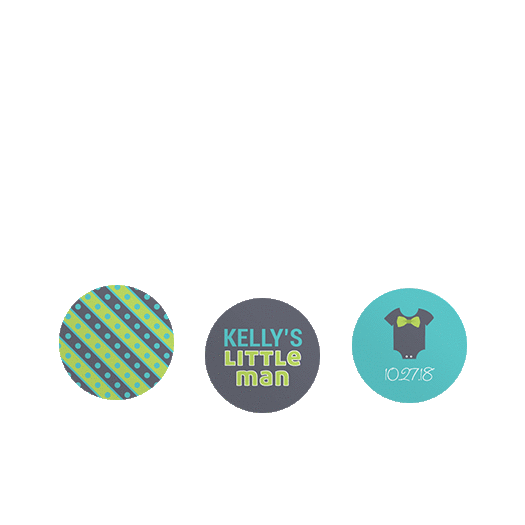 Personalized Baby Shower Little Man 3/4" Stickers for Hershey's Kisses