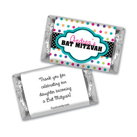 Bat Mitzvah Personalized Hershey's Miniatures Polka Dot Candy Shoppe
