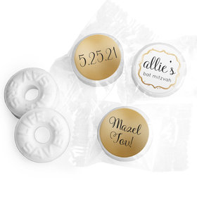 Personalized Bat Mitzvah Golden Day Life Savers Mints