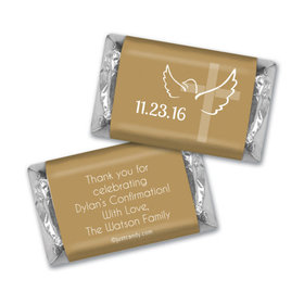Confirmation Personalized Hershey's Miniatures Wrappers Cross & Dove