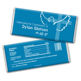 Confirmation Personalized Chocolate Bar Cross & Dove