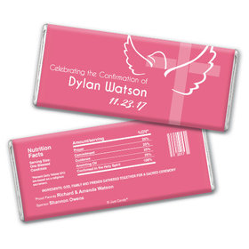Confirmation Personalized Chocolate Bar Cross & Dove