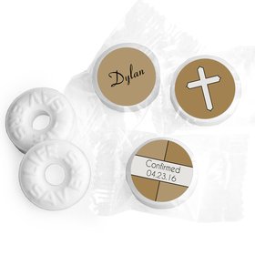 Confirmation Personalized Life Savers Mints Stained Glass Cross